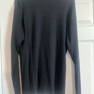 Claiborne Men’s Black Ribbed Crew Neck Sweater Size XL